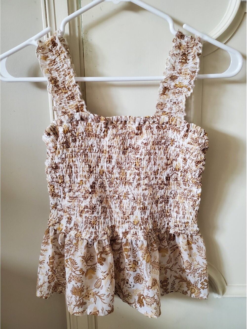 Japna Floral Ruffle Crop Top - Picture 2 of 3
